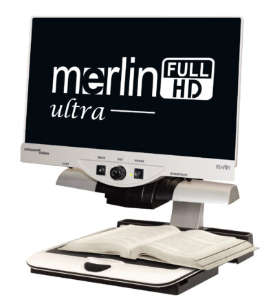 EV - Merlin Ultra Full HD new monitor logo left view-book