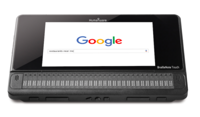 HW - Braille - BrailleNote-Touch-32Plus-Top-Angle-Google_HR